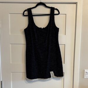 NWT Hutch Black Mini Dress with Pearl Accents